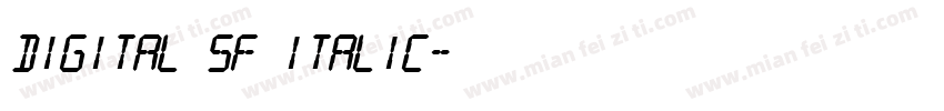 Digital SF Italic字体转换